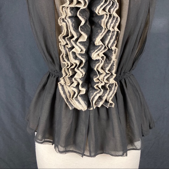 Robert Rodriguez for target ruffle button up sleeveless blouse - Picture 3 of 9